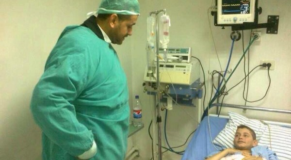 زيارة المرضى والجرحى الذين خرجوا من مخيم اليرموك في مشفى يافا التخصصي
